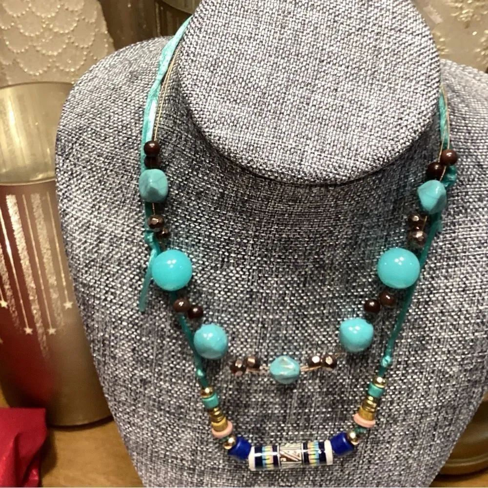 Two Turquoise Beaded  Necklaces